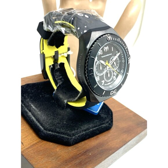 Technomarine Men's Watch TM-215069 Manta Chronograph Quartz Black Yellow Rubber - Picture 15 of 15